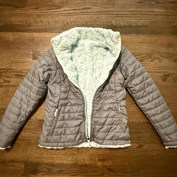 The North Face Girls Reversible Mossbud Swirl Jacket XL - Picture 7 of 9